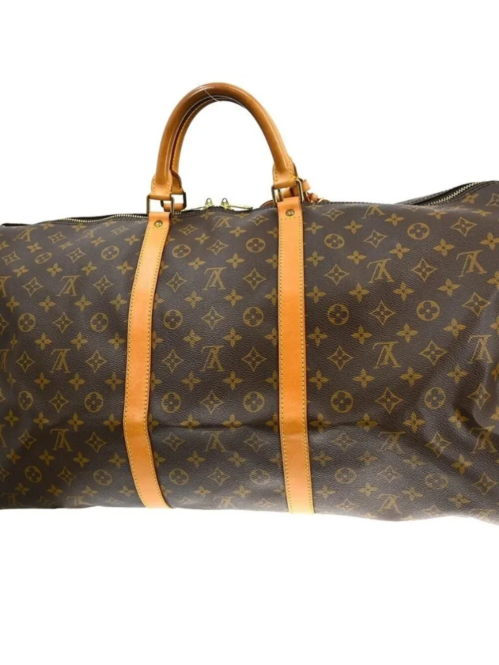 Best03 LOUIS VUITTON KEEPALL 60 TRAVEL HANDBAG MONOGRAM